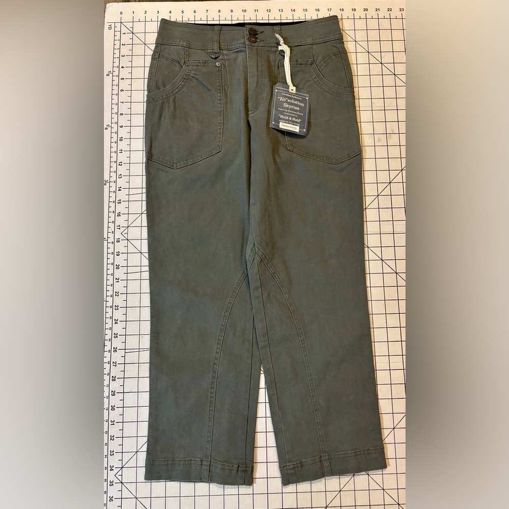 NWT Democracy AbSolution Women’s Size 2P Gray-Green Skyrise High Rise Crop Pants